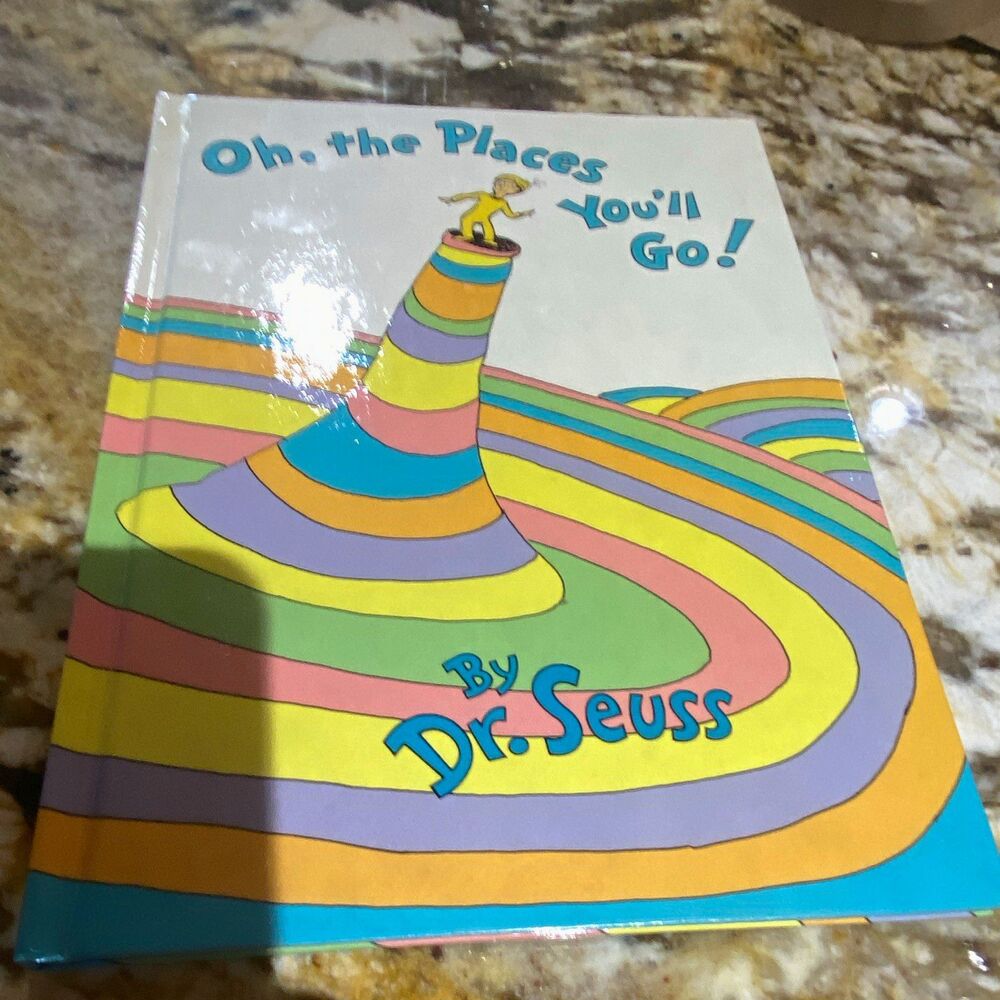 Oh, the Places You'll Go! Dr. Seuss Hardcover Illustrated Random House 1990
